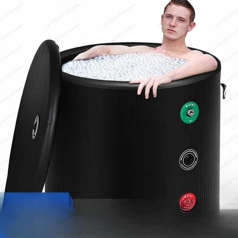 Customized Logo Single Person Cold Plunge Barrel Ice Bath Tub with Chiller for Recovery