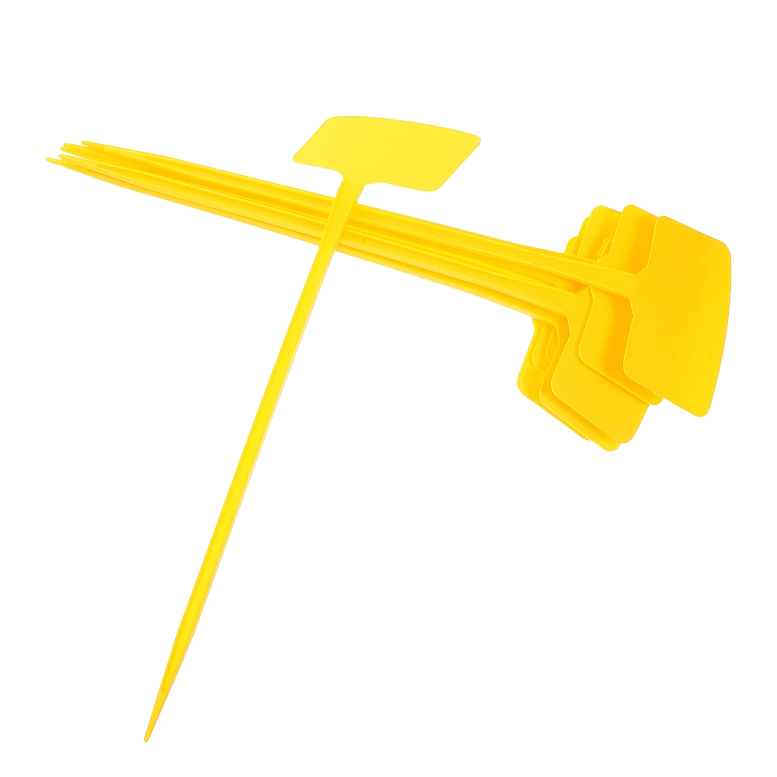 

10Pcs Garden Label Stakes Waterproof Plastic Ground Stakes Secure Slanted Base Garden Signs Decorative Outdoor Plant Labels