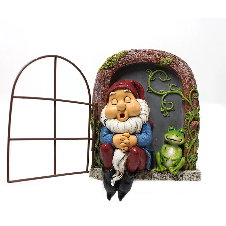 Resin Elf Garden Gnome Naughty Crafts Dwarf Statue Outdoor Landscape Sculpture Fairy Figurines Decorative Art Ornaments