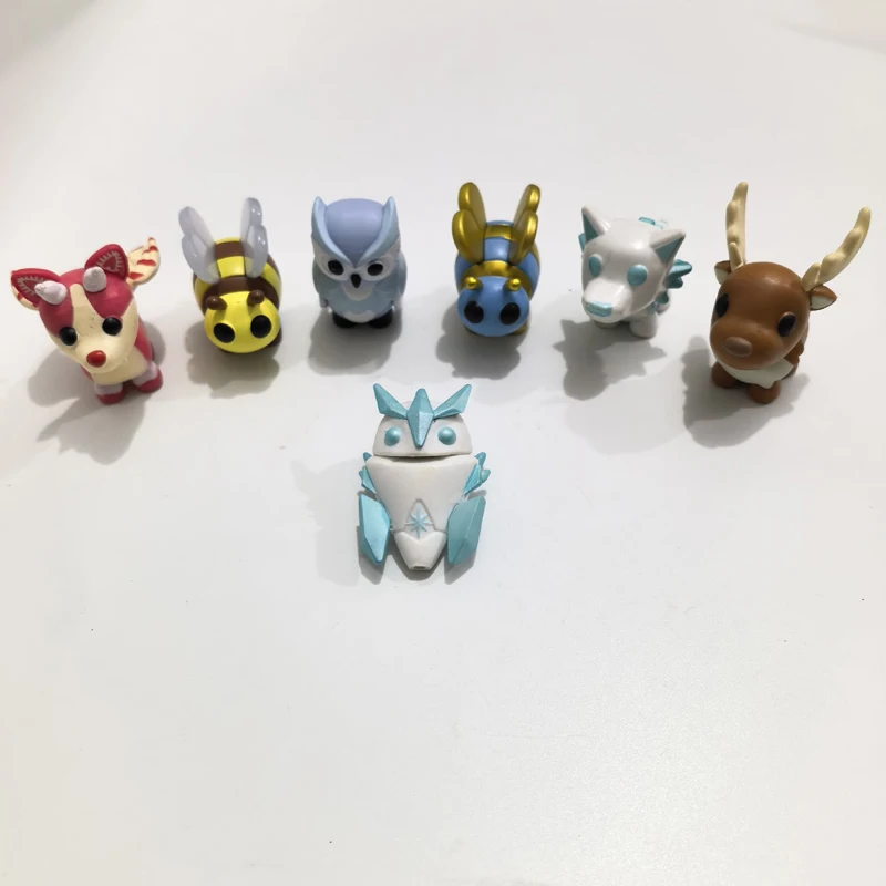 귀여운 깜짝 동물 날개 달린 개 벌 부엉이 사슴 피규어 만화 애완동물 친구 희귀 한정판 컬렉션 장난감 선물