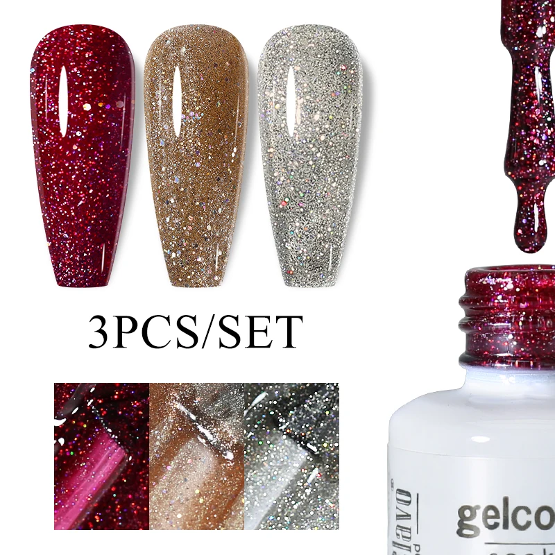 アルテ クラボ 8ml 3個入り ネイルジェルポリッシュセット 秋冬カラー セミパーマネント ハイブリッド ベースコート トップコート ソークオフ UV/LED ネイルアートジェル