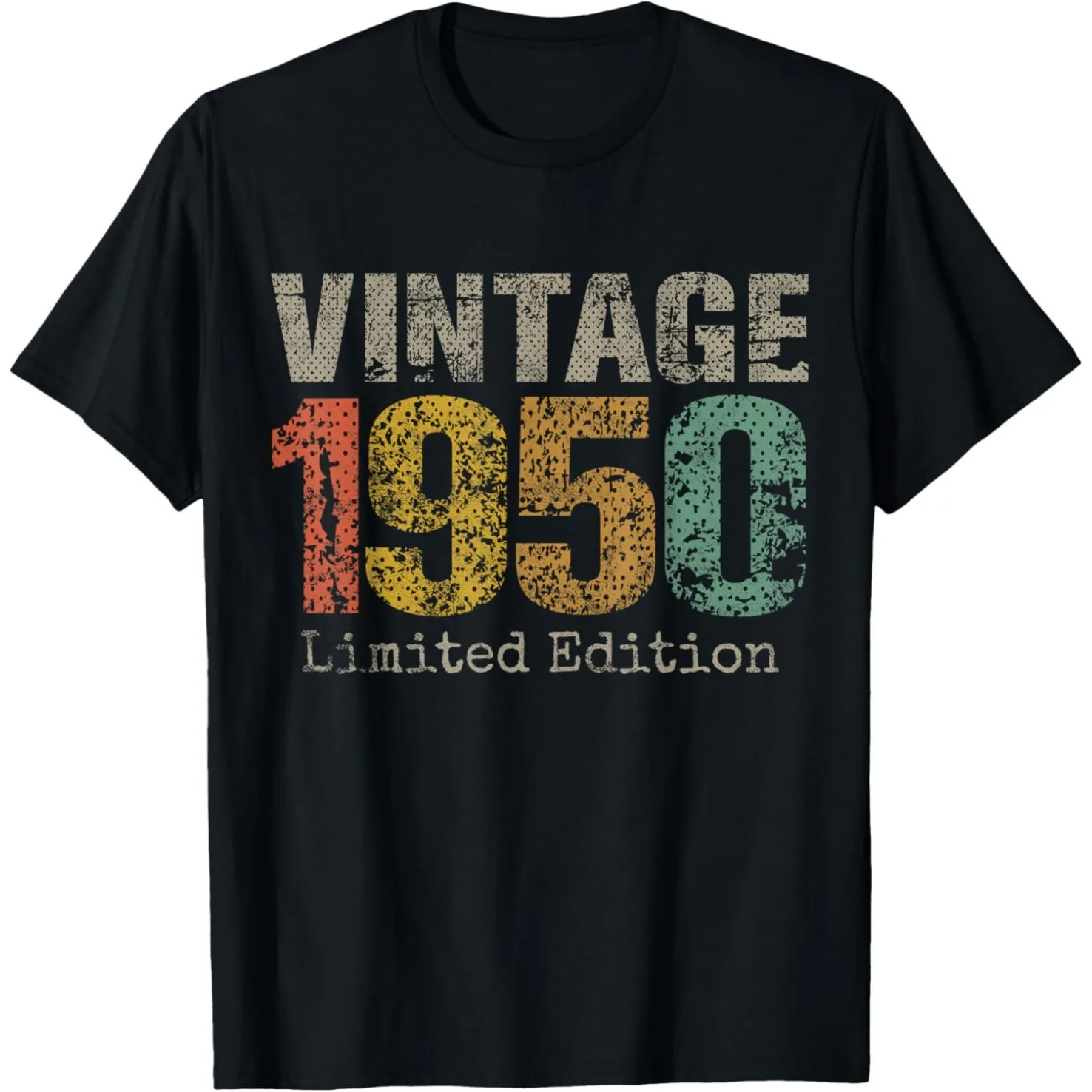 Vintage 1950 Limited Edition 75th Birthday Gifts 75 Year Old T Shirts Humor Streetwear Tee Short Sleeve Unisex Loose Clothing
