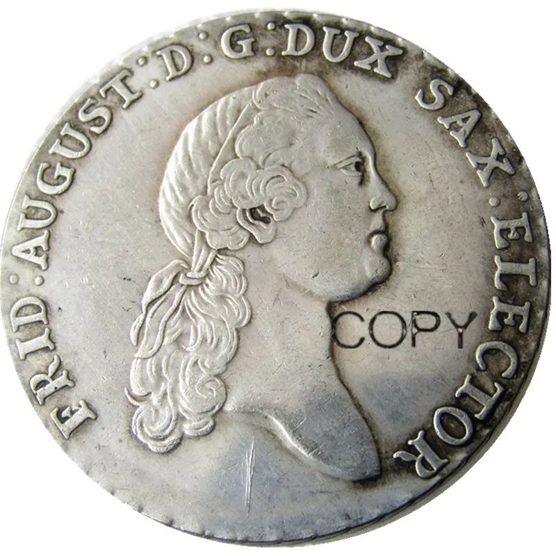 DE(35)SAXONY ALBERTINE 1 Thaler 1773 EDC - Silver - Friedrich August III Silver Plated Copy Coin