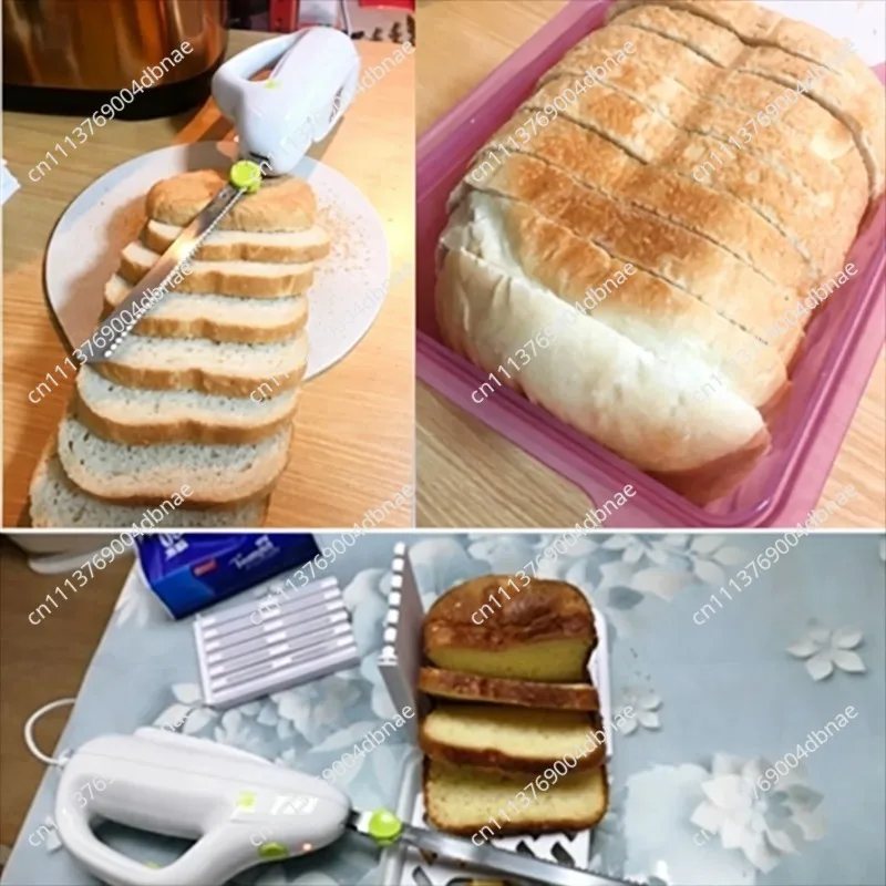 Household Electric Bread Knife Sandwich Toothed Knifes Cake Cutting Stainless Steel Food Cutter Toast Electric Saw Knife