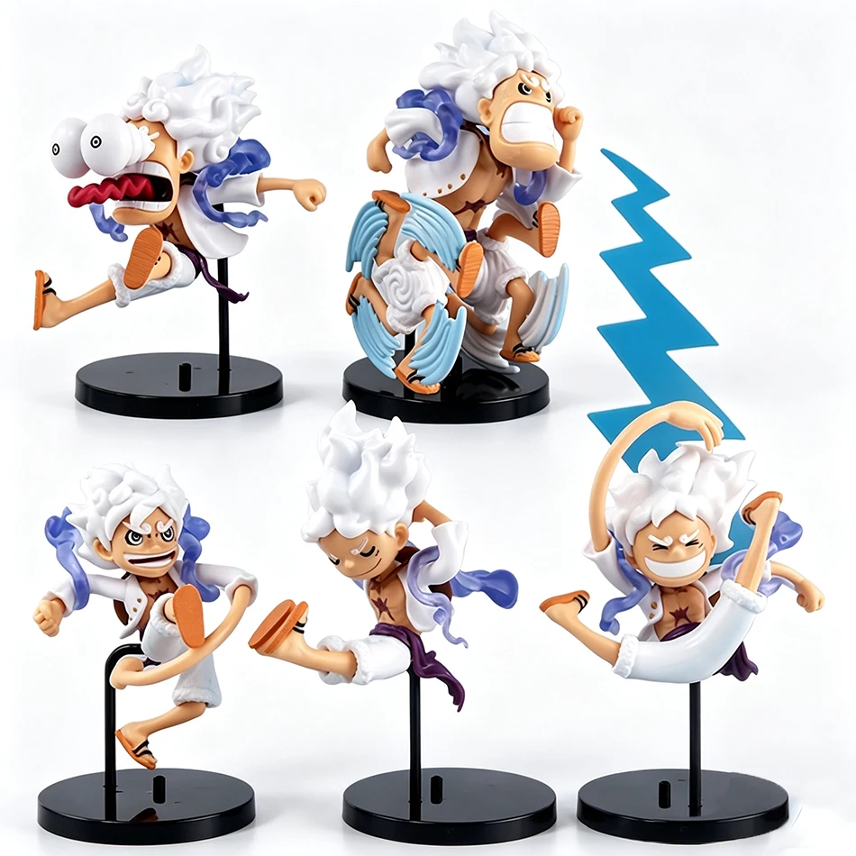 One Piece Anime Figurine Blind Box Nika Luffy White Clothes Sun God Luffy Figurine PVC Model Anime Toy Luffy Figurine Blind Box