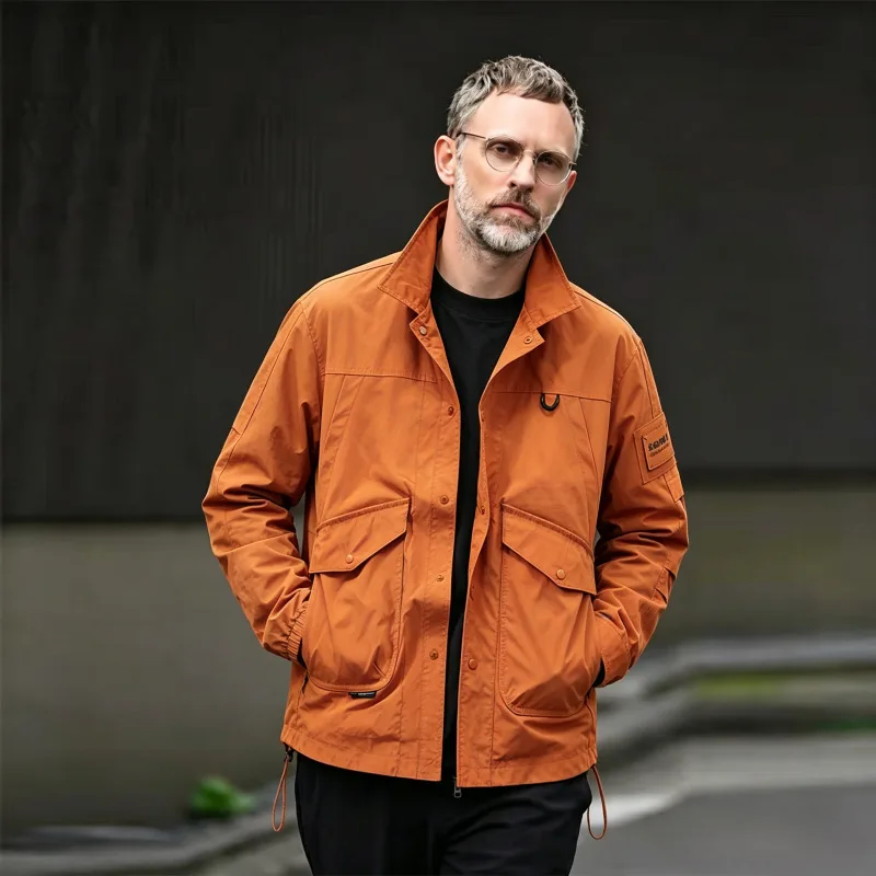 New Fashion Men Streetwear Multi-pockets Loose Cargo Coats Man Trendy Casual Tooling Jackets Male Outdoor Windproof Jackets 5XL