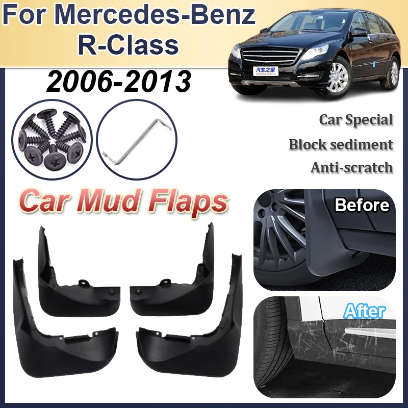 

Mud Flaps For Mercedes BENZ R-Class W251 R280 R300 R350 R320 R400 2006-2013 Fenders Wheel Covers Guard Mudguards Car Accessorios