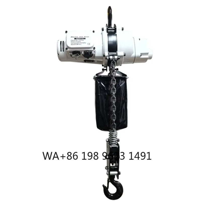

250kg 500kg 1000kg Single Phase Mini Electric Chain Hoist Industrial Lifting Workshop Material Handling
