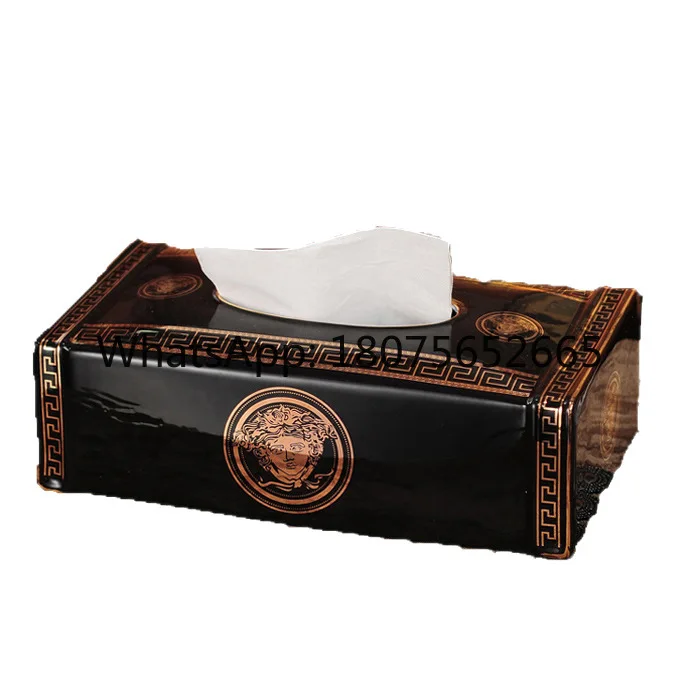 European style ceramic black cigar ashtray club garbage