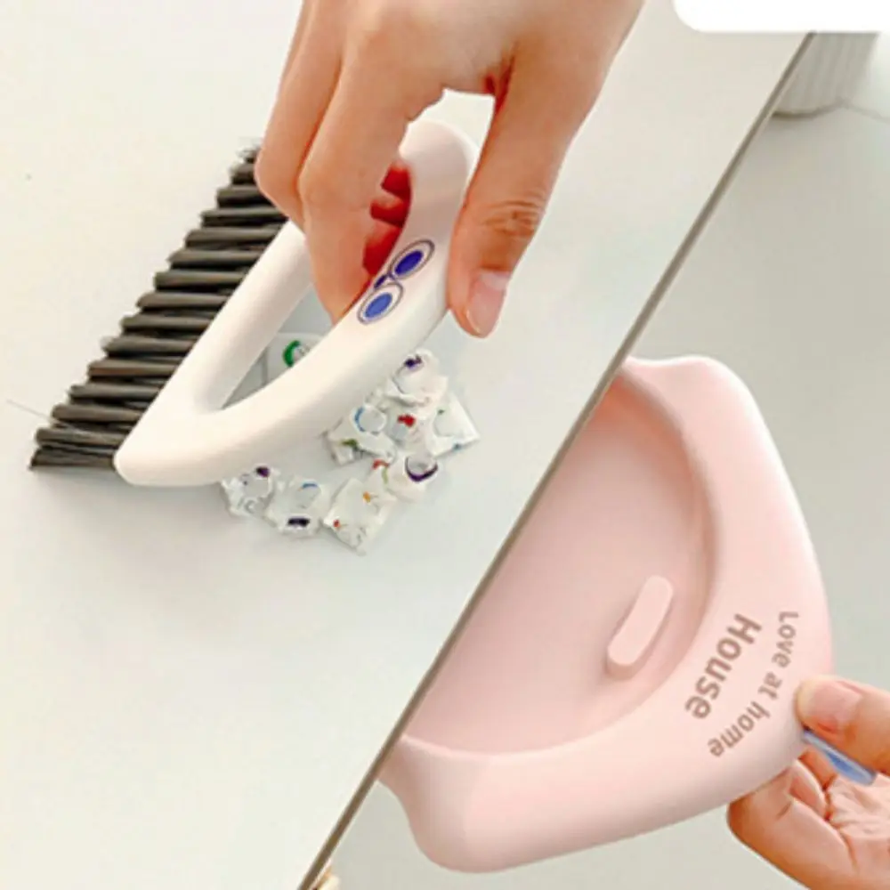 

Portable Cartoon Desktop Broom Dustpan Set Detachable Handheld Mini Broom Dustpan Set Hangable Dustpan Shovel Set Coffee Powder