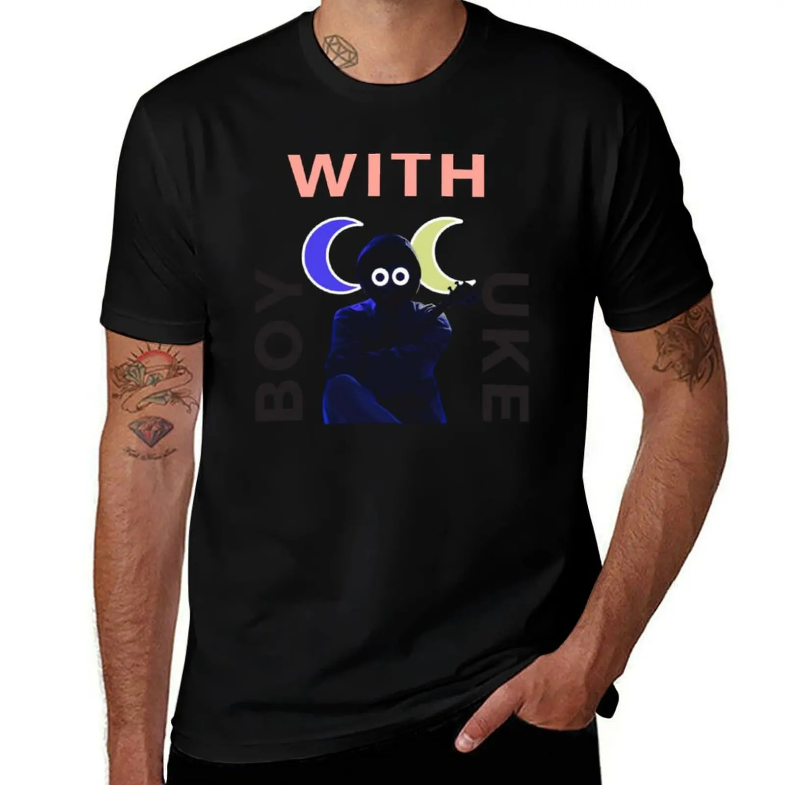 BoyWithUke T-Shirt Basic Casual Short Sleeve Cotton Shirt T-Shirt