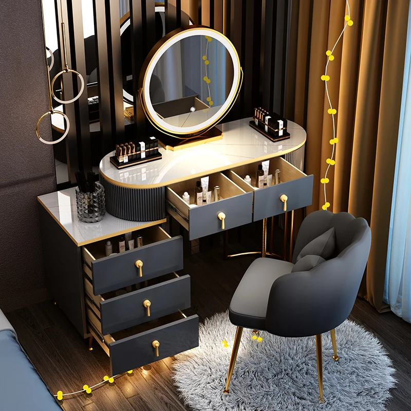 Fashion Girl Vanity Table Woman Multifunctional Minimalist Home Dressing Table Bedroom Bedroom Gabinete Furniture Comfortable