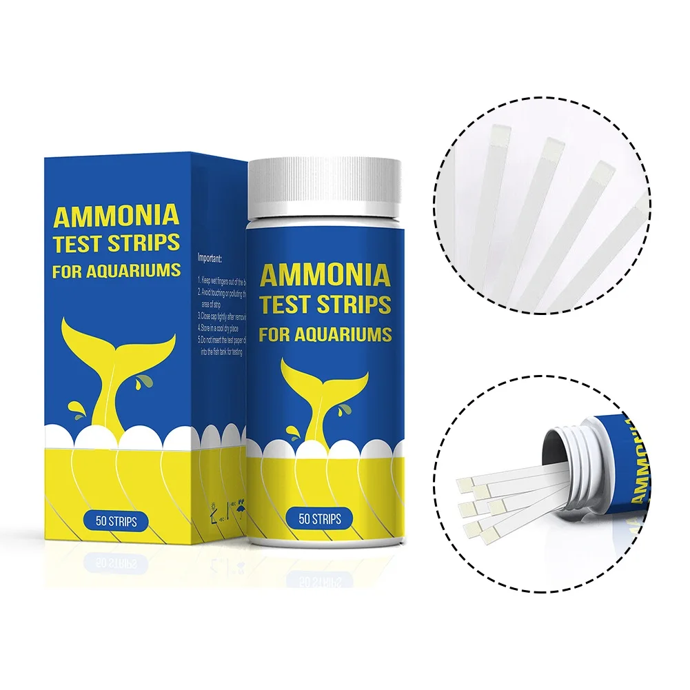 Ammonia Nitrogen Quick Water Quality Test Strips Aquarium Quick Water Quality Test Strips Paper Kit Ammonia Nitrogen