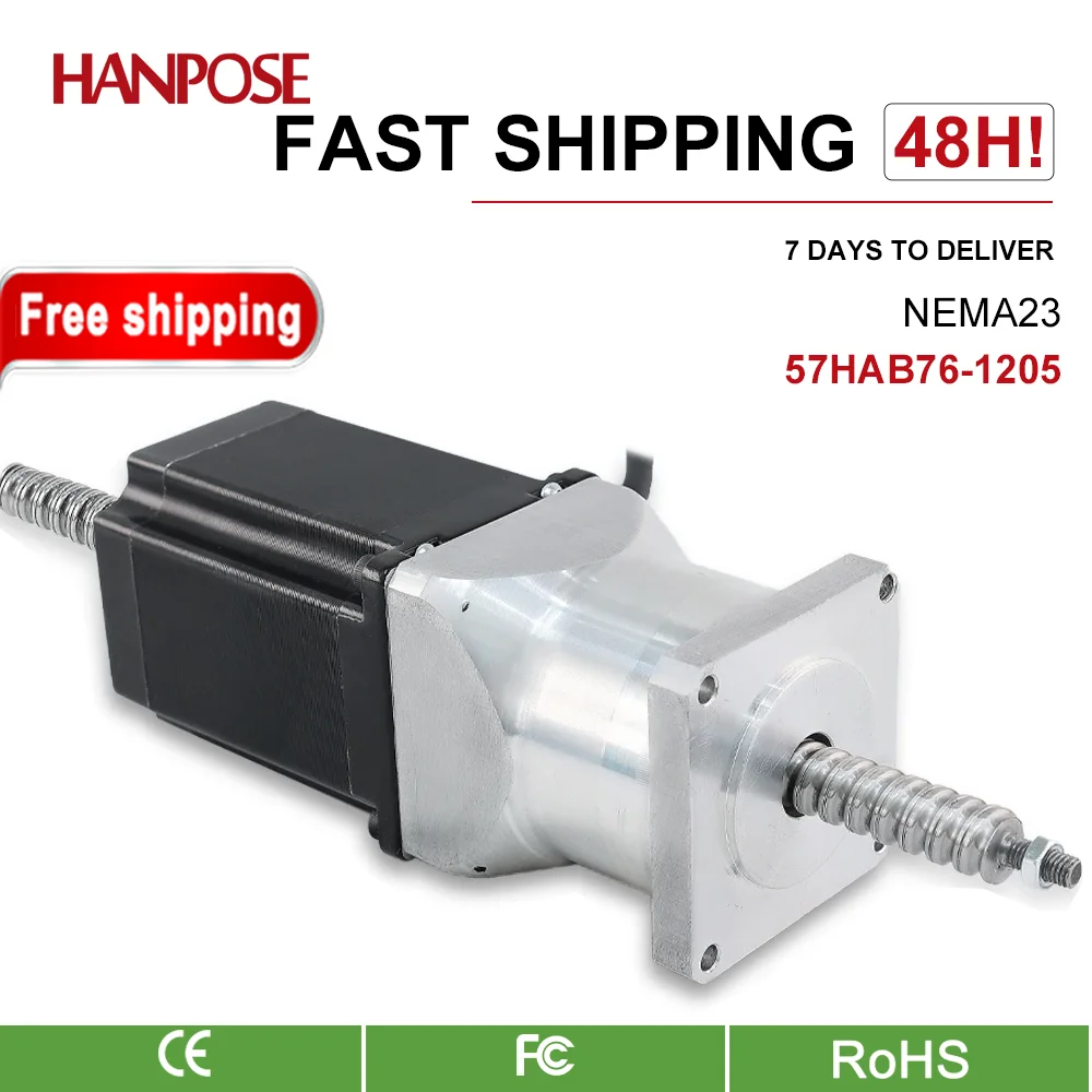 new product 57HAB76-1205-300MM Ball through screw Stepper Motor With SFU1205/1210 For cnc 3D Printer screw Stepper Motor NEMA23