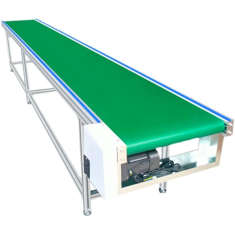 Línea de montaje cinta transportadora pequeña cinta transportadora logística exprés escritorio perfil de aluminio moldeo por inyección colina escalada Mhine