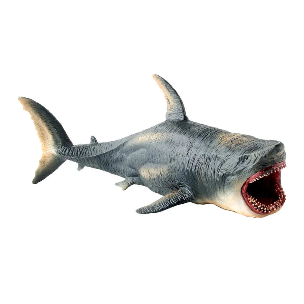 

1Pcs White Shark Simulation Marine Animal Decoration Lifelike Large Plastic Educational Kids Gift Colorful Home Office Ornament