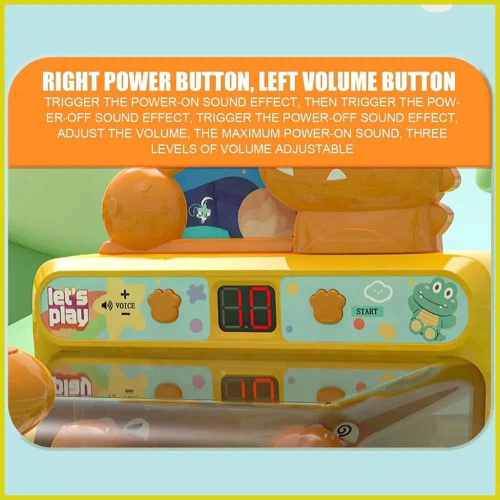Pinball Crocodile Table billes jeu musique et lumière multijoueur Crocodile billes améliorer la vitesse de réaction marquage athlétisme