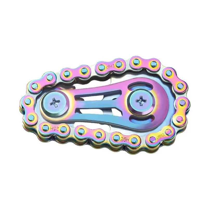 Sprockets Flywheel Fingertip Gyro Fidget Spinner Antistress Anxiety Metal Bike Chains EDC Spinner Fidget Toys For Adult Kids