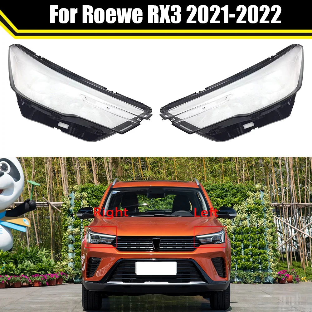 

For Roewe RX3 2021 2022 Front Headlamp Lamp Cover Transparent Headlight Shell Lens Plexiglass Replace The Original Lampshade