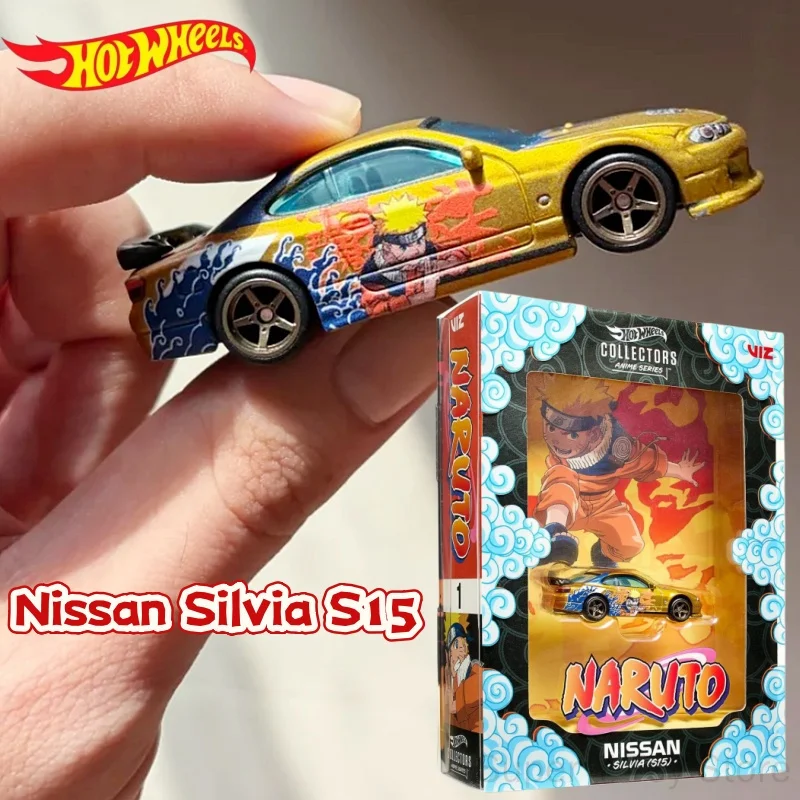 New Hot Wheels Diecast Car Uzumaki Naruto 1 64 Scale Nissan Silvia S15 Collectible For Anime Enthusiasts And Car Collectors Gift