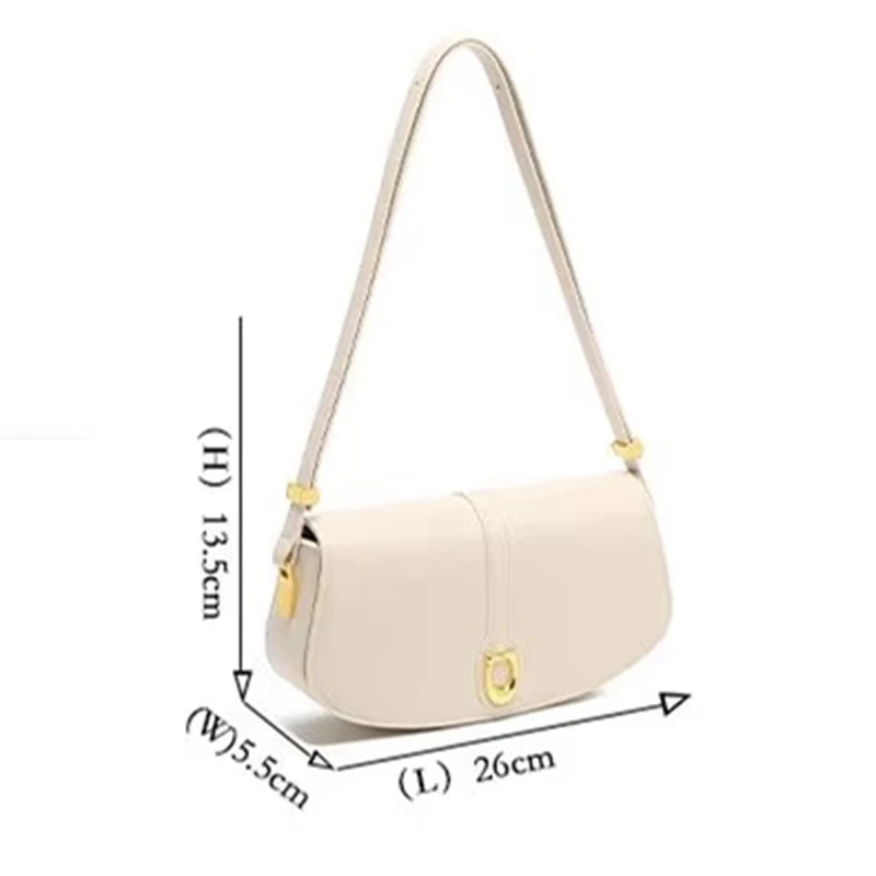 Formeki Luxury Designer Bag Ins Fashion Women Shoulder Bag Concise Saddle Bag High Quality Female Bag