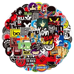 100Pcs Classic  Rock Roll Stickers Music Band Decals for DIY Helmet Guitar Phone Laptop Motorcycle Luggage Stickers