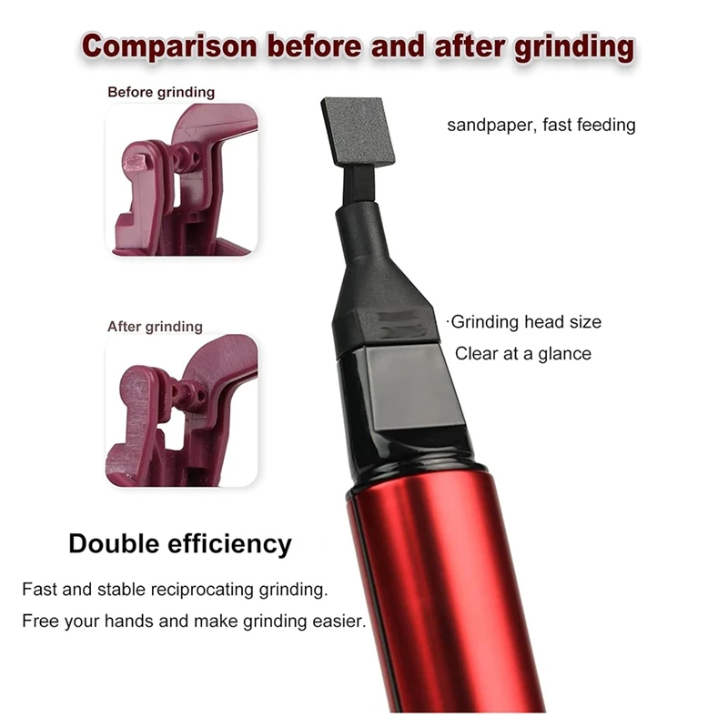 ABRE-Reciprocating Electric Sander, 3-Speed Adjustable Detail Sanding Pen, 8 Sanding Heads And Self-Adhesive Sandpaper