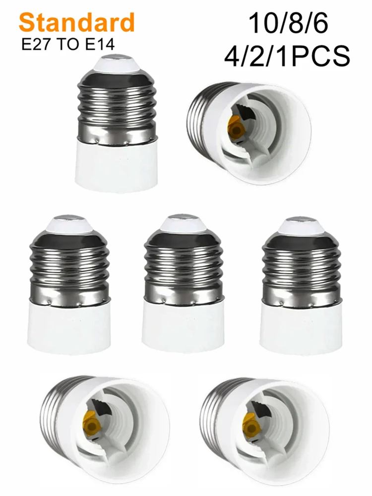 10 pièces E27 à E14 support de lampe convertisseur E14 douille de lampe adaptateur E27 Base de lampe matériau ignifuge vis bouche douille de lampe changeur