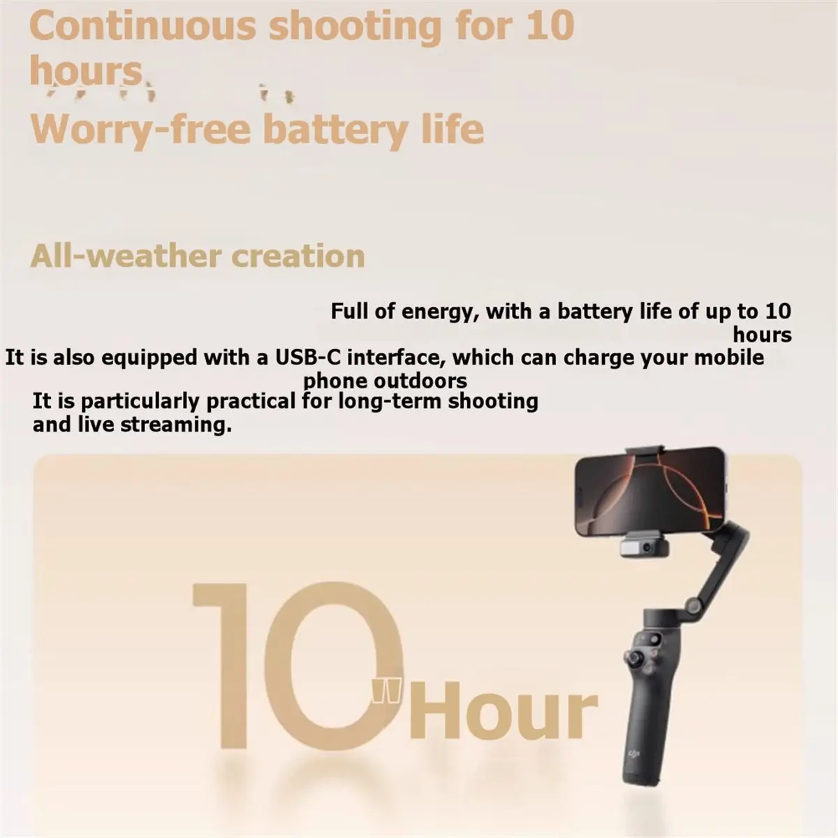 -[T215C Digital]For Mobile 7P Gimbal Stabilization Robust 3- Portable Mobile Phone Stabilizer for Phone Charging