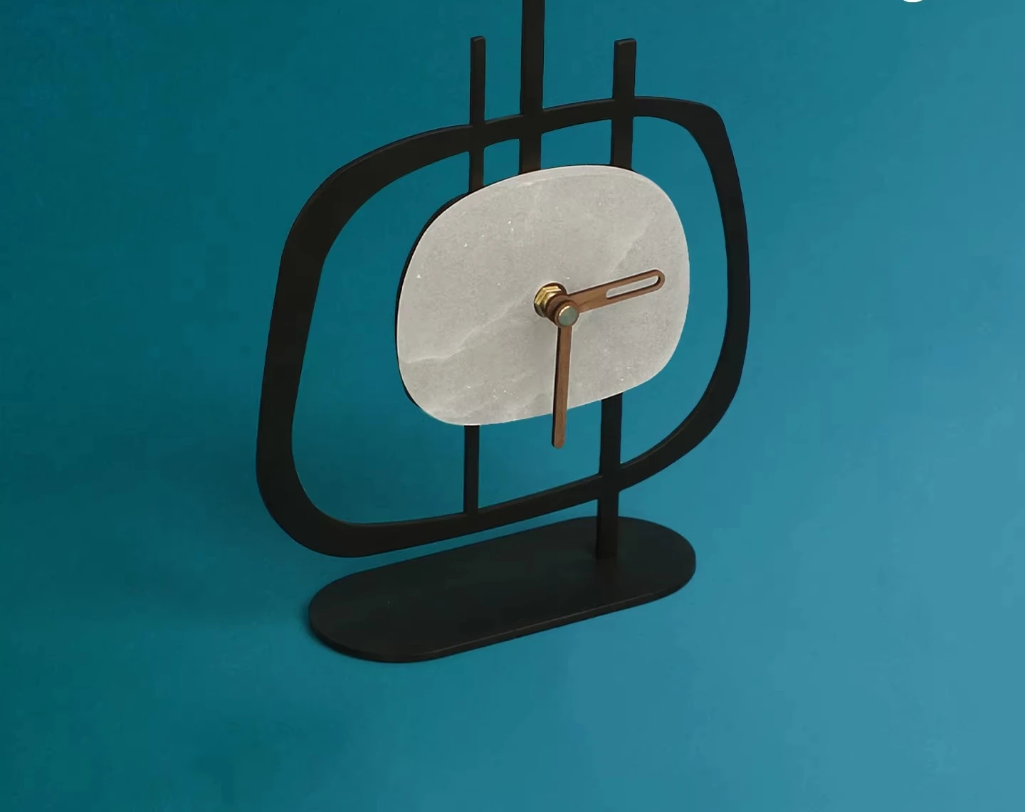 

Modern simple light luxury marble clock ornament living room bedroom bedside table clock