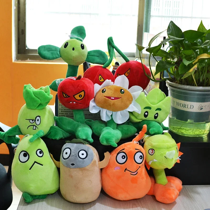 20cm Plants VS Zombies Peashooter Chomper SunFlower Cartoon Game Stuffed Toys Pendants Kid Gift  Plant Plush Doll Home Cuadros