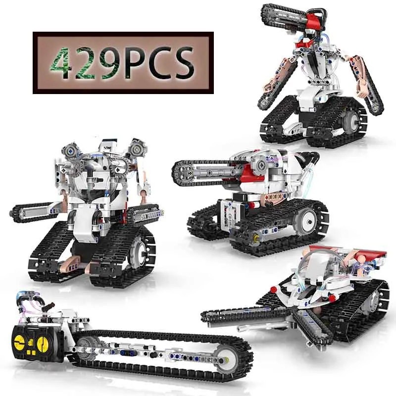 

Конструктор MOC 429 деталей: Робот-пила на радиоуправлении 5 в 1, креативная модель для сборки, развивающая игрушка-головоломка для детей, подарок на день рождения
