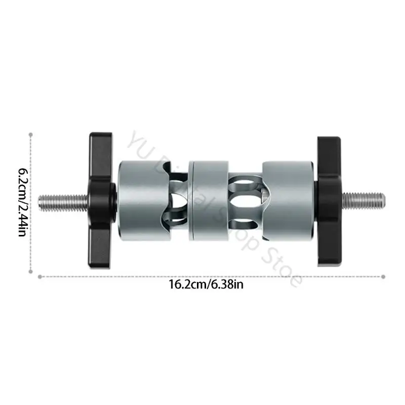 96BA Zweigelenk-Monitorlicht-Kamera-Stangenklemmhalterung, Metallhalterung mit Feststellknöpfen für 10-mm-15-mm-Stangensysteme – Detail 6