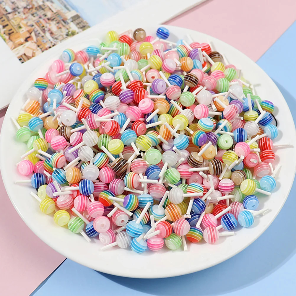 25 Pcs Simulation Lollipop Mini House Decoration Sugar-loaf Model Accessories Plastic Colorful Vivid Decors DIY Miniature