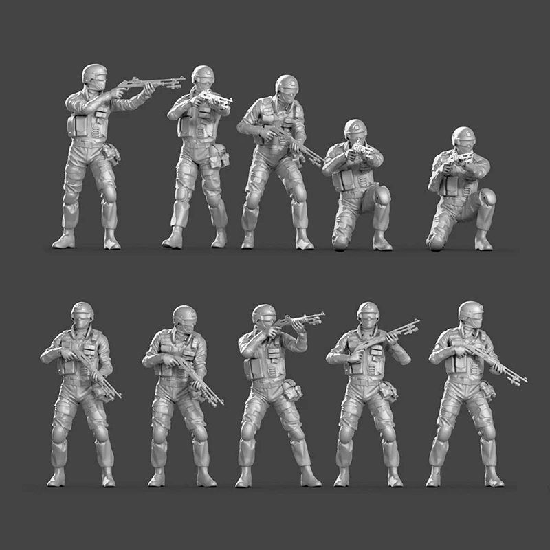 1/64 Figure 34 poses Special Forces Resin Miniature Rocket Soldier Model Need To Be Colored By Yourself Number 124