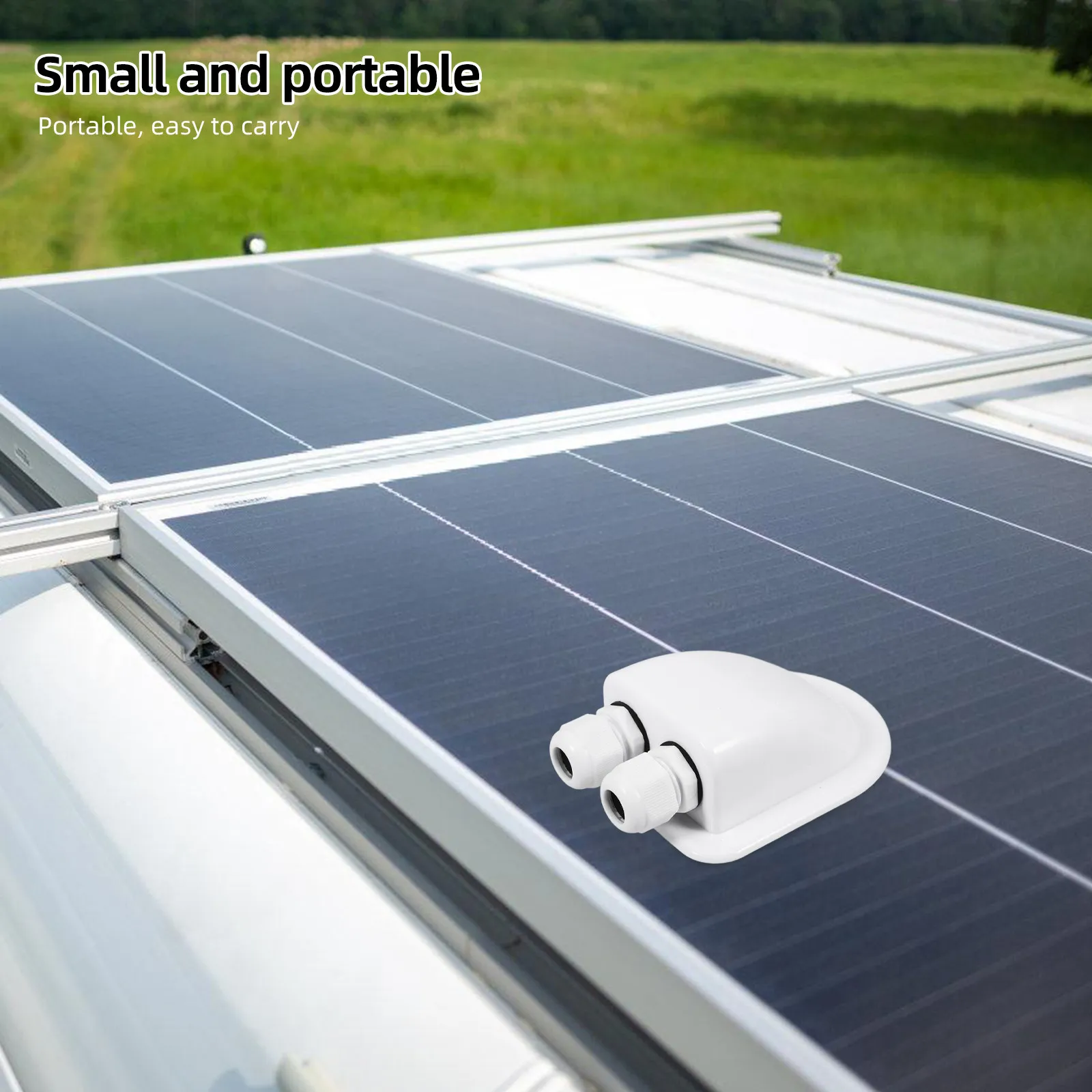Solar Panel Cable Entry Gland Box Dual Wire Entry for Rv Yacht Camper Wiring Glands Junction Box Accessories