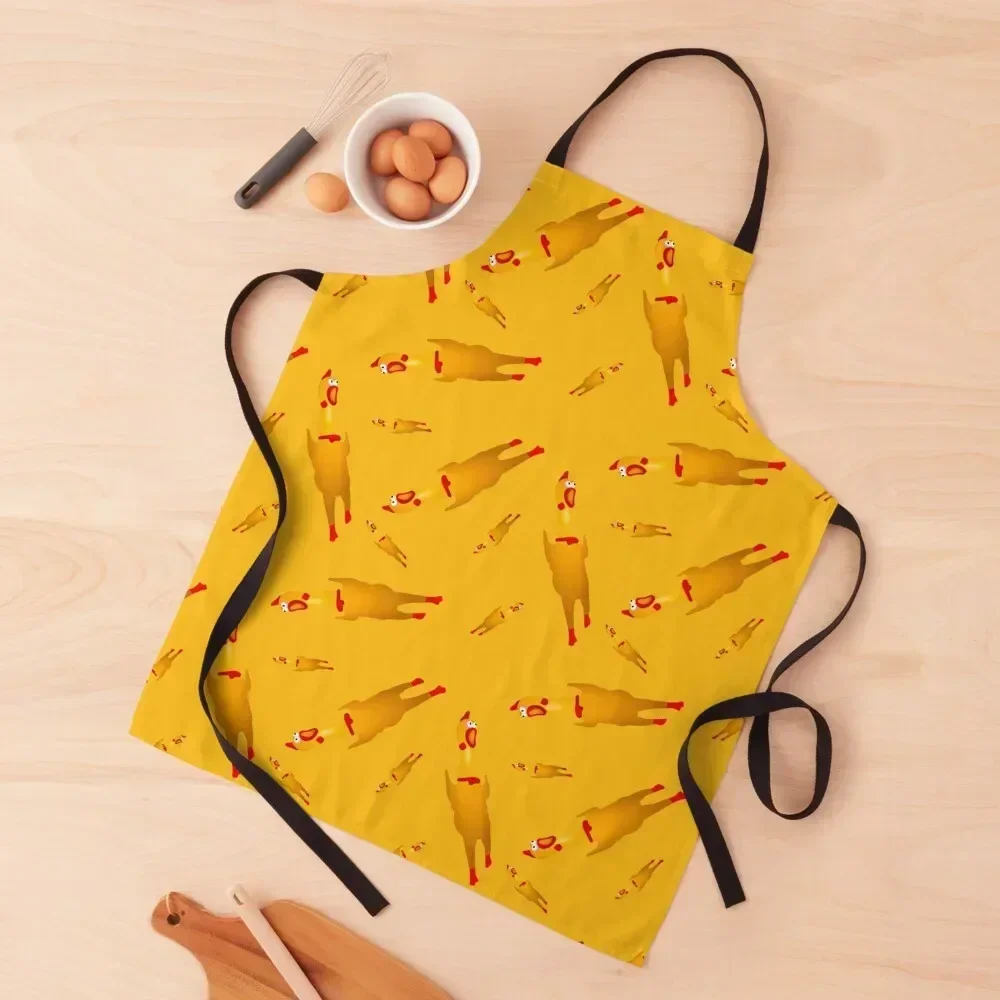 

Rubber Chicken - Pattern 2 Apron Kitchens For Men Funny with pockets Kitchens Accessories Apron