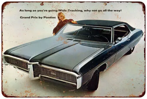 1968 Pontiac Grand Prix Vintage Look Reproduction metal sign 8 x 12