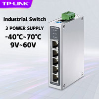 TP-Link Tl-SF1005 100M Ethernet Switch 5 Port Industrial Grade Ethernet Switch Network Splitter Hub TP Copper Alloy Shell