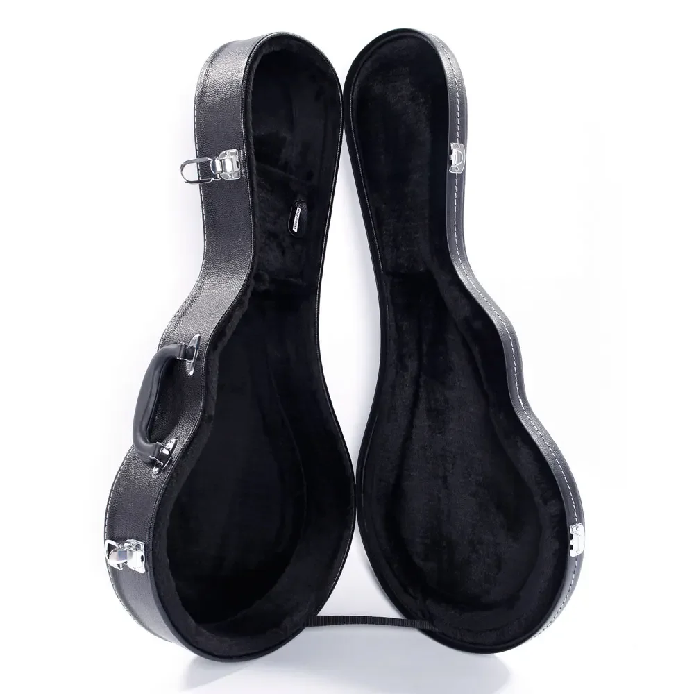 Für F-Style Micro groove Muster Leder Holz Mandoline Fall schwarz