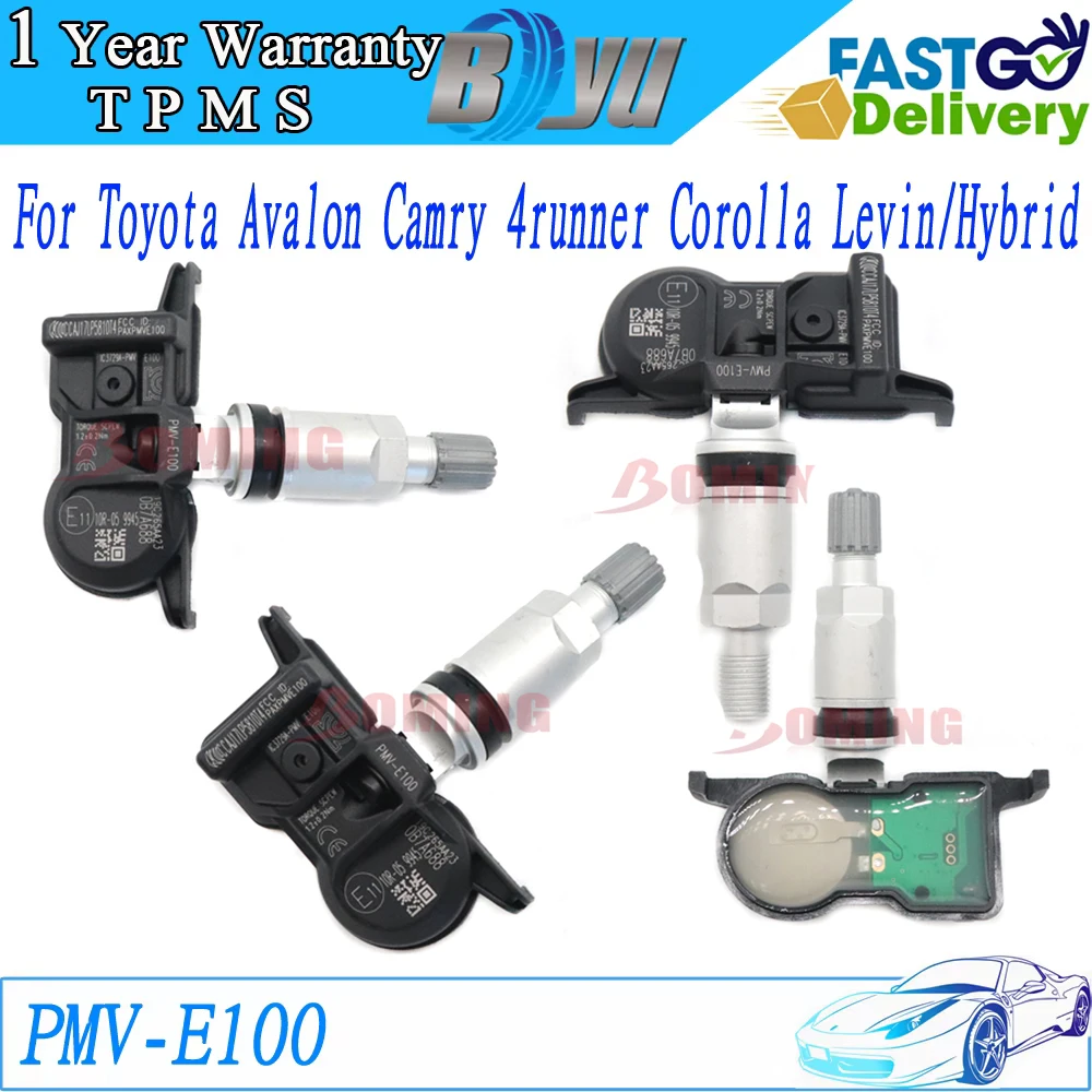 

PMV-E100 Датчик контроля давления в шинах TPMS для Toyota AVALON CAMRY 4RUNNER 433 МГц 42607-02090 4260702090 PMVE100