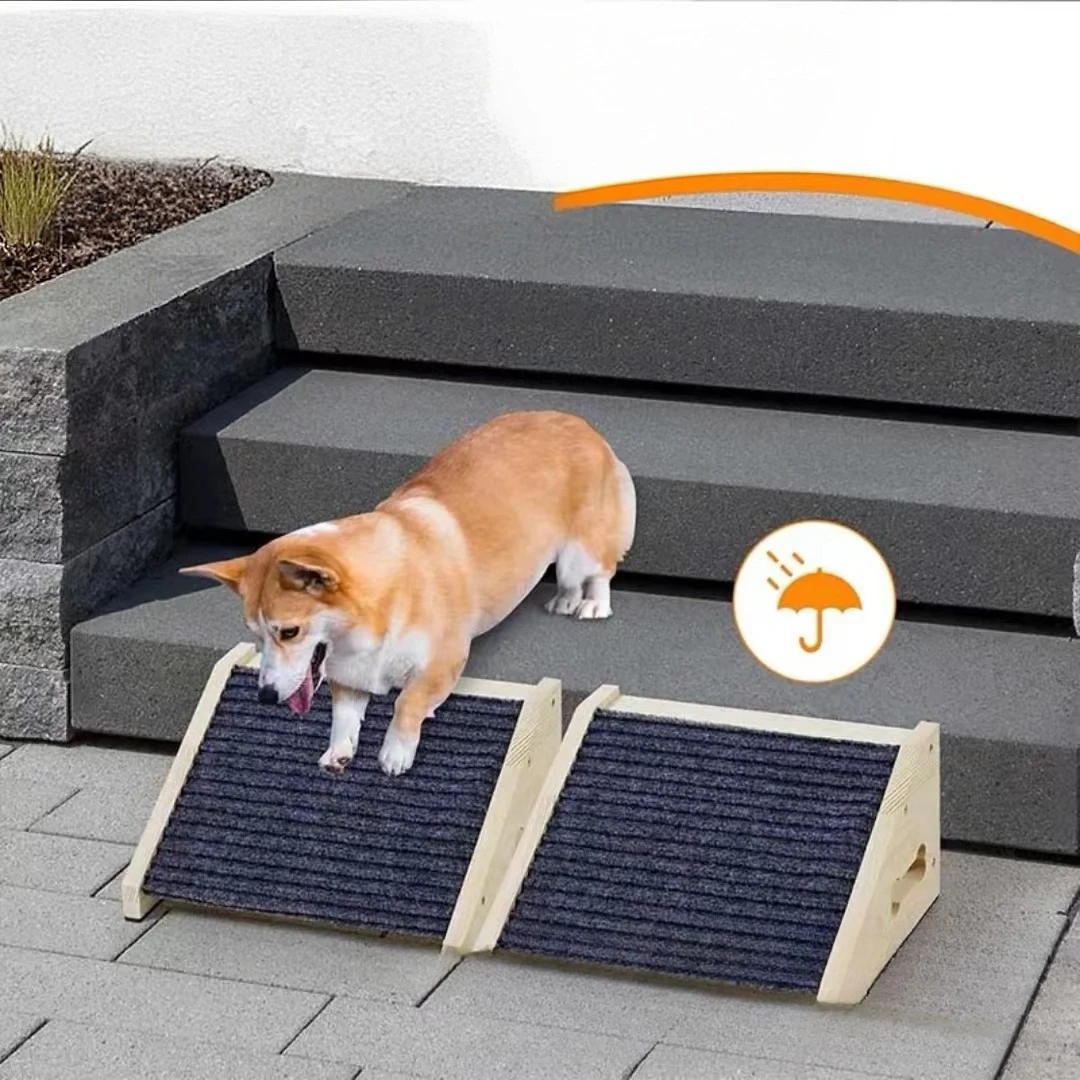 Escaleras de Madera para Perros, Rampas para Perros Pequeños, Escalones Antideslizantes para Mascotas, Rampa para Cama, Escaleras para Perros