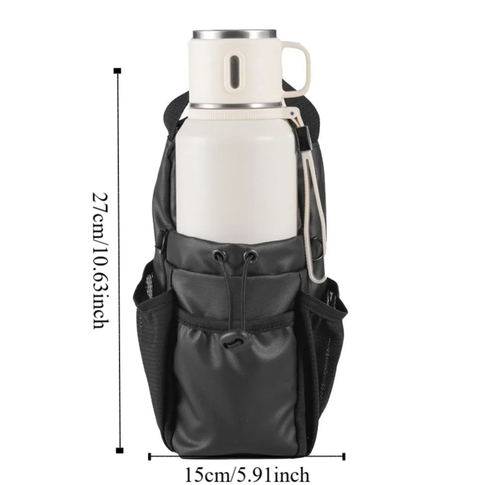 Magnetic Water Bottle Sling Bag Large Capacity Pull Cord Gym Bottle Bag Portable Waterproof Crossbody Sports Bag Outdoor