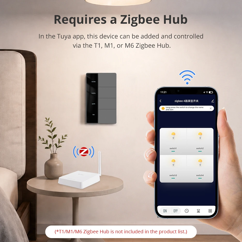 Interruptor Inteligente Zigbee - Smart Home Dashboard reseña y precio