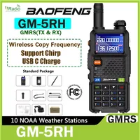 Baofeng GM-5RH GMRS Walkie Talkie UV-5G Plus Radio FCC Support Chirp TypeC Charge 999CH Wireless Frequency Copy  NOAA Long Range