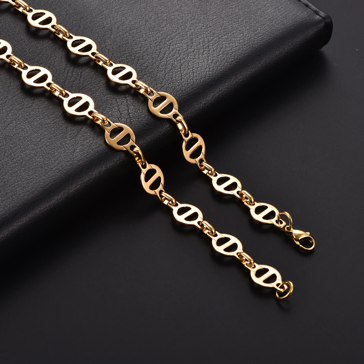 Personalisierter Schweinsnase-Anhänger, Leichter, Beliebter Schmuck für Damen und Herren, Charm-Armbänder aus Edelstahl – Detail 2