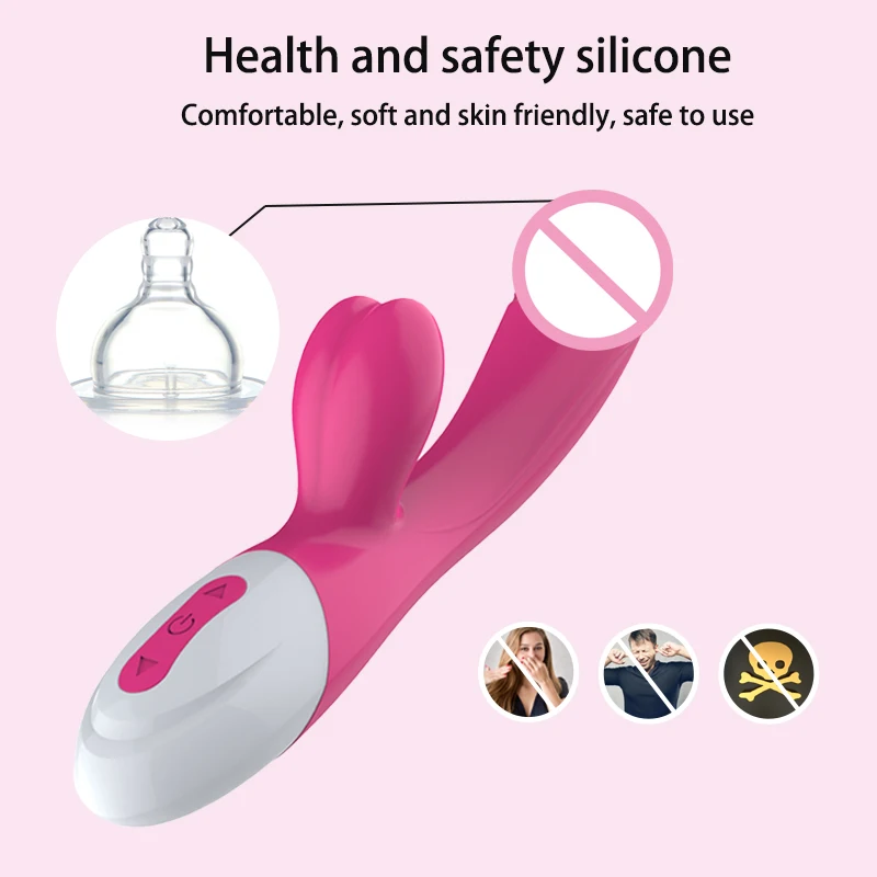 Dildo Rabbit Thrusting G Spot Vagina Vibrator Clitoris Stimulator For Women Masturbation Dual Vibration Sex Toys For Adults 18