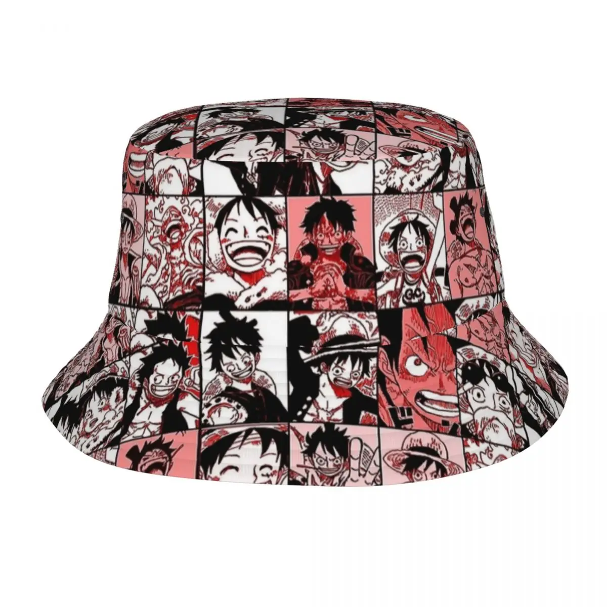 Japanese Anime Bucket Hats Beach Hatwear Merchandise One Piece Fishing Hats for Outdoor Teen Session Hats UV Protection