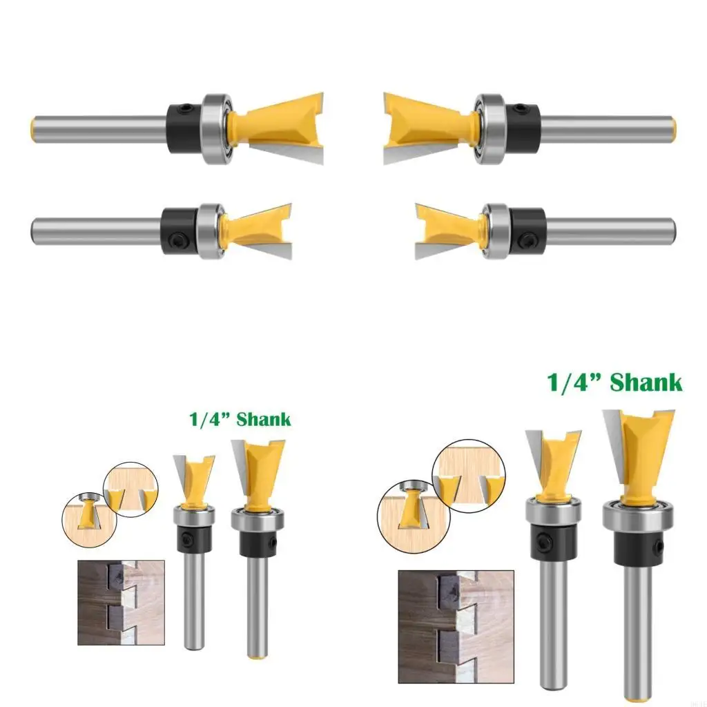 964E Professional Dovetail Router Bit 1/4 Shank Suitable For Detailed Joinery Projects Carving and Furniture Making