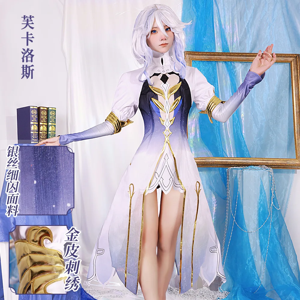 

Game Genshin Impact Fog Fukaus Cosplay Costume God Of Water Costume Funina Cosplay Anime Women's Costume Game Suit